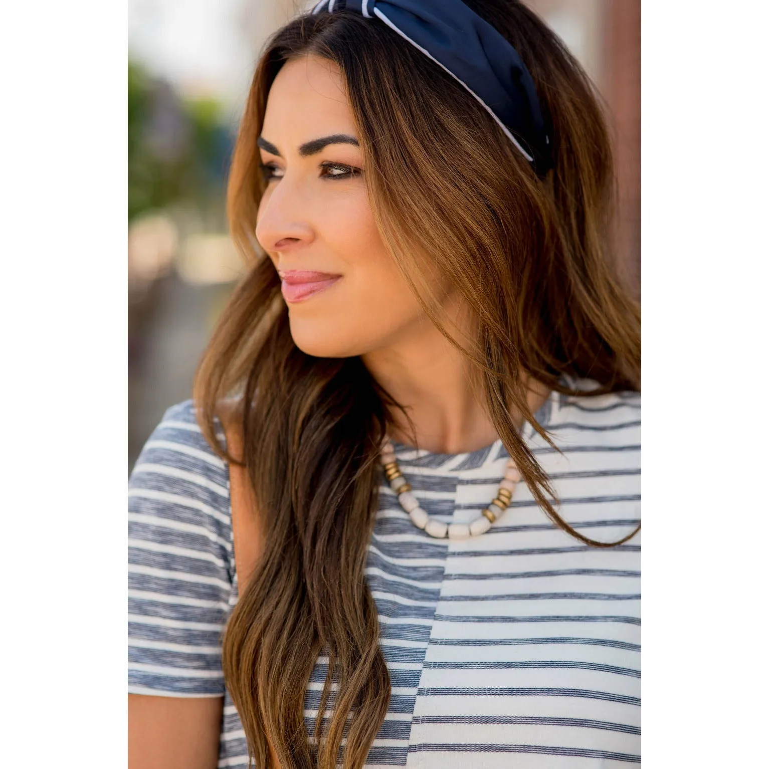 Asymmetrical Striped Tee