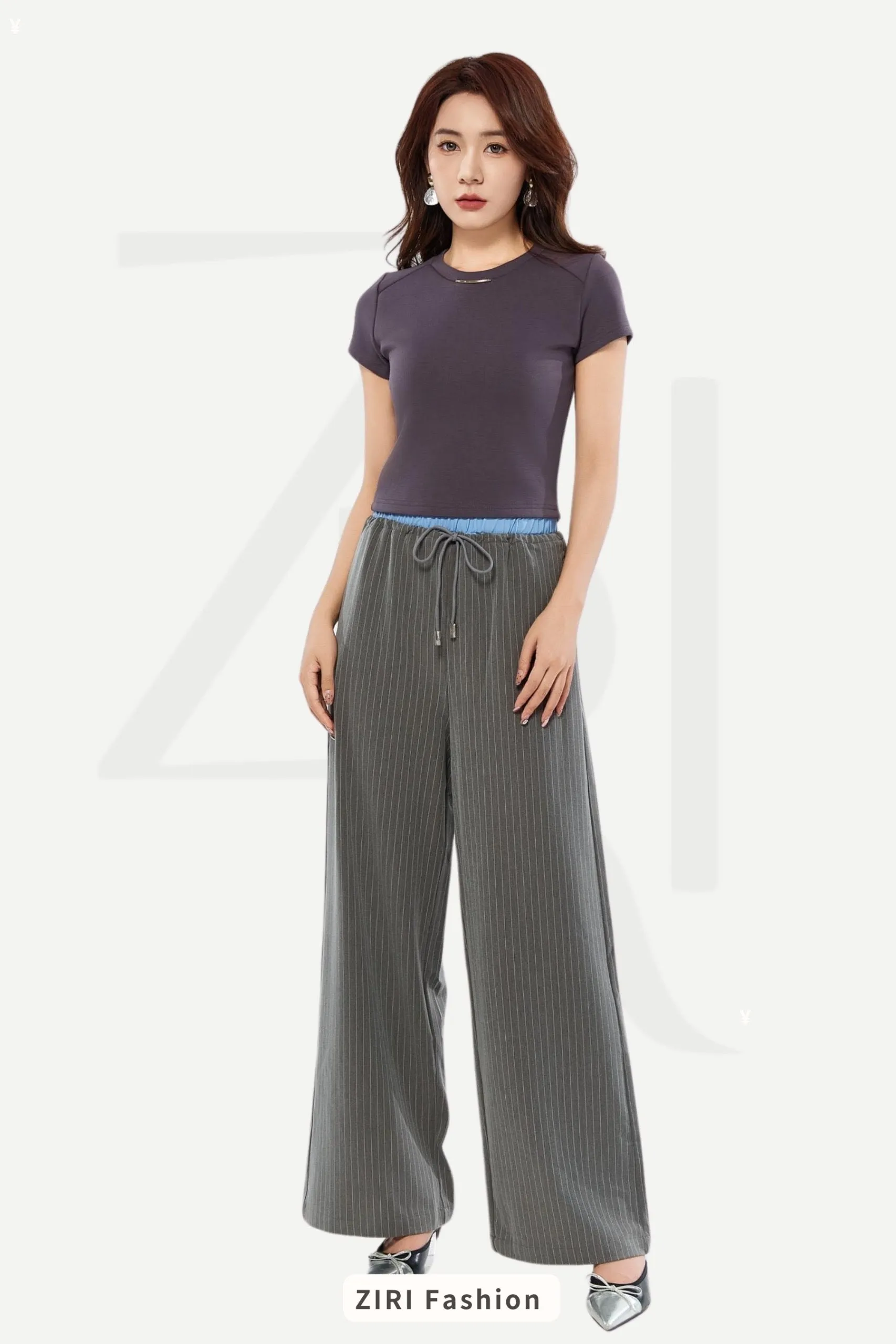 Brenda Pinstripe Relaxed Pants