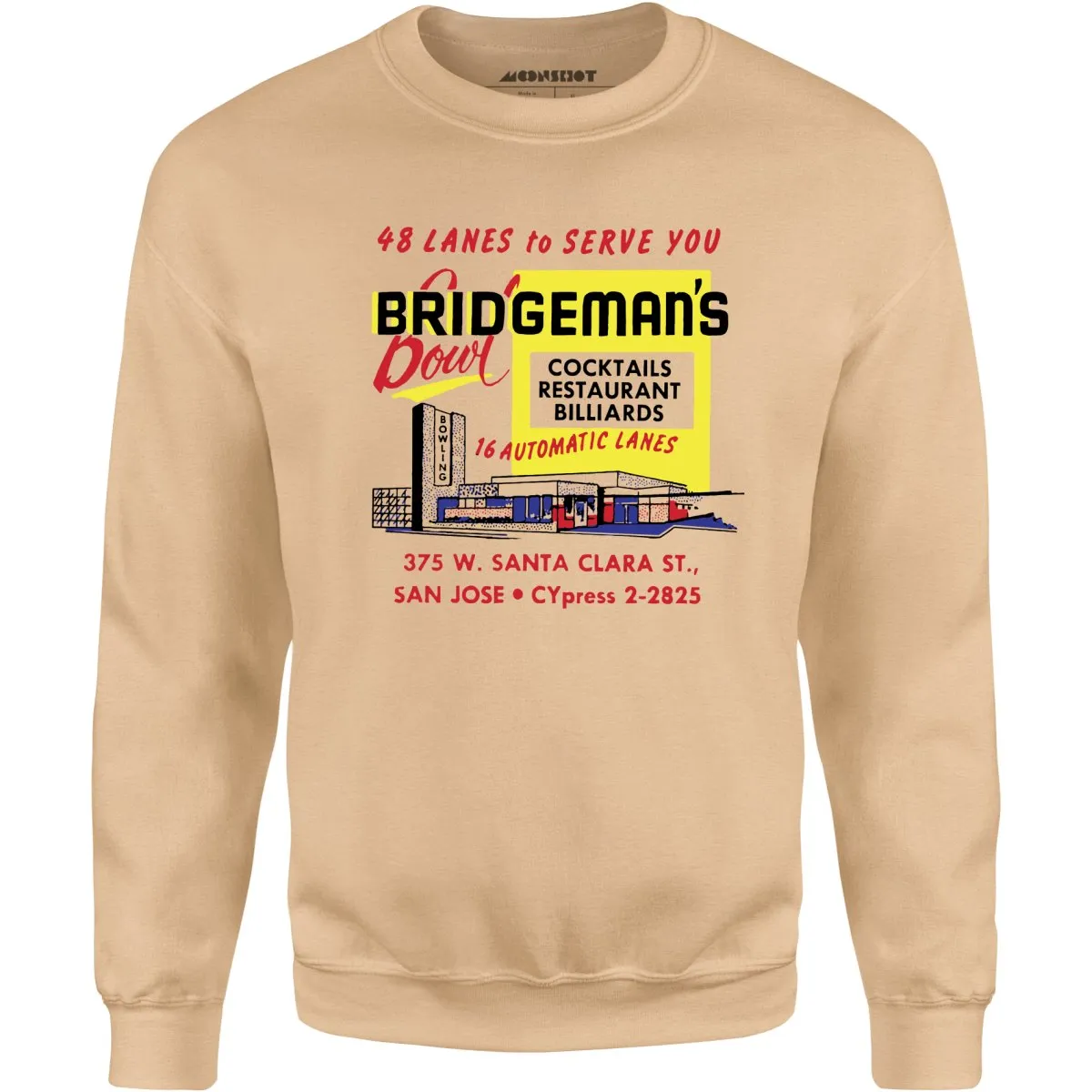 Bridgeman's Bowl - San Jose, CA - Vintage Bowling Alley - Unisex Sweatshirt