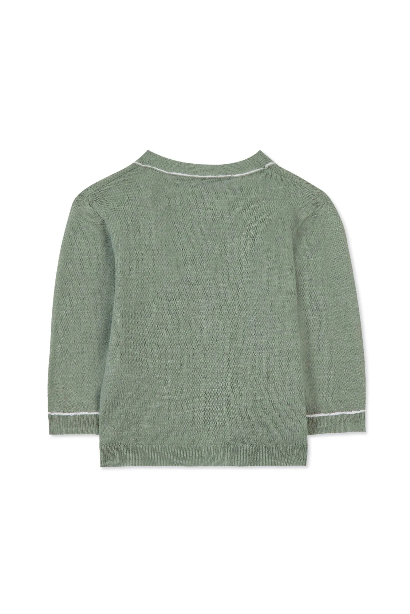 Cardigan - Green Linen