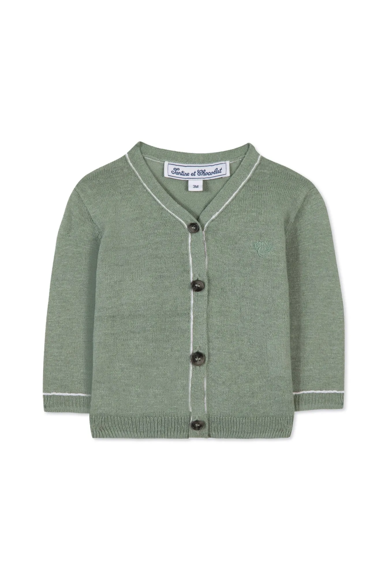 Cardigan - Green Linen