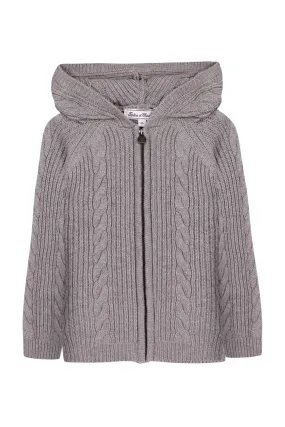 Cardigan - Grey Twisted Knit