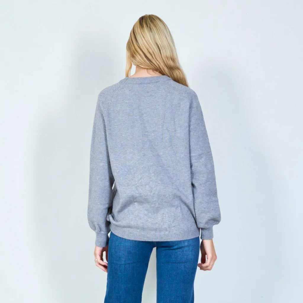 Casual high-low sweater wholesale