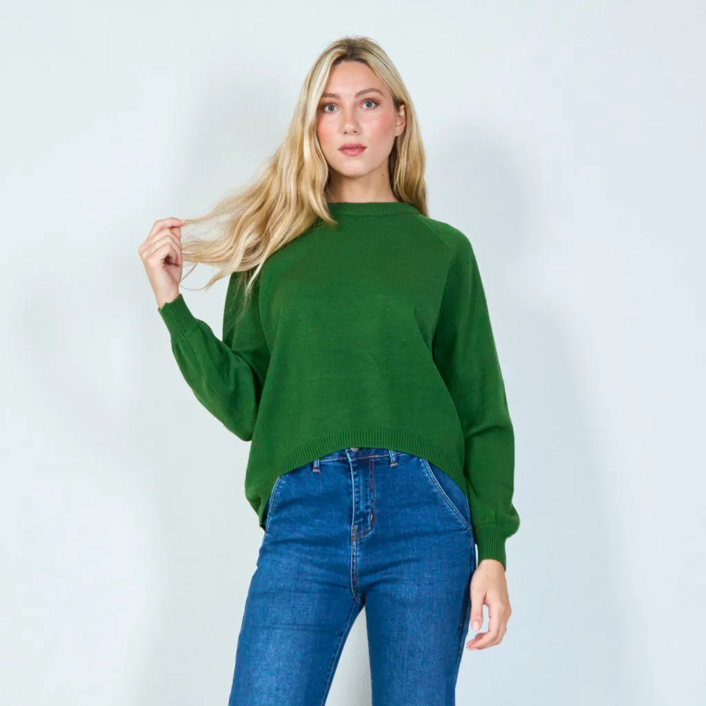 Casual high-low sweater wholesale