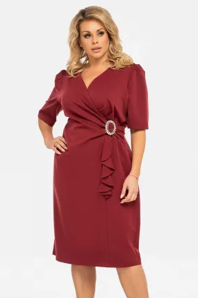 Chic Ruffled Plus Size Marga Pencil Dress