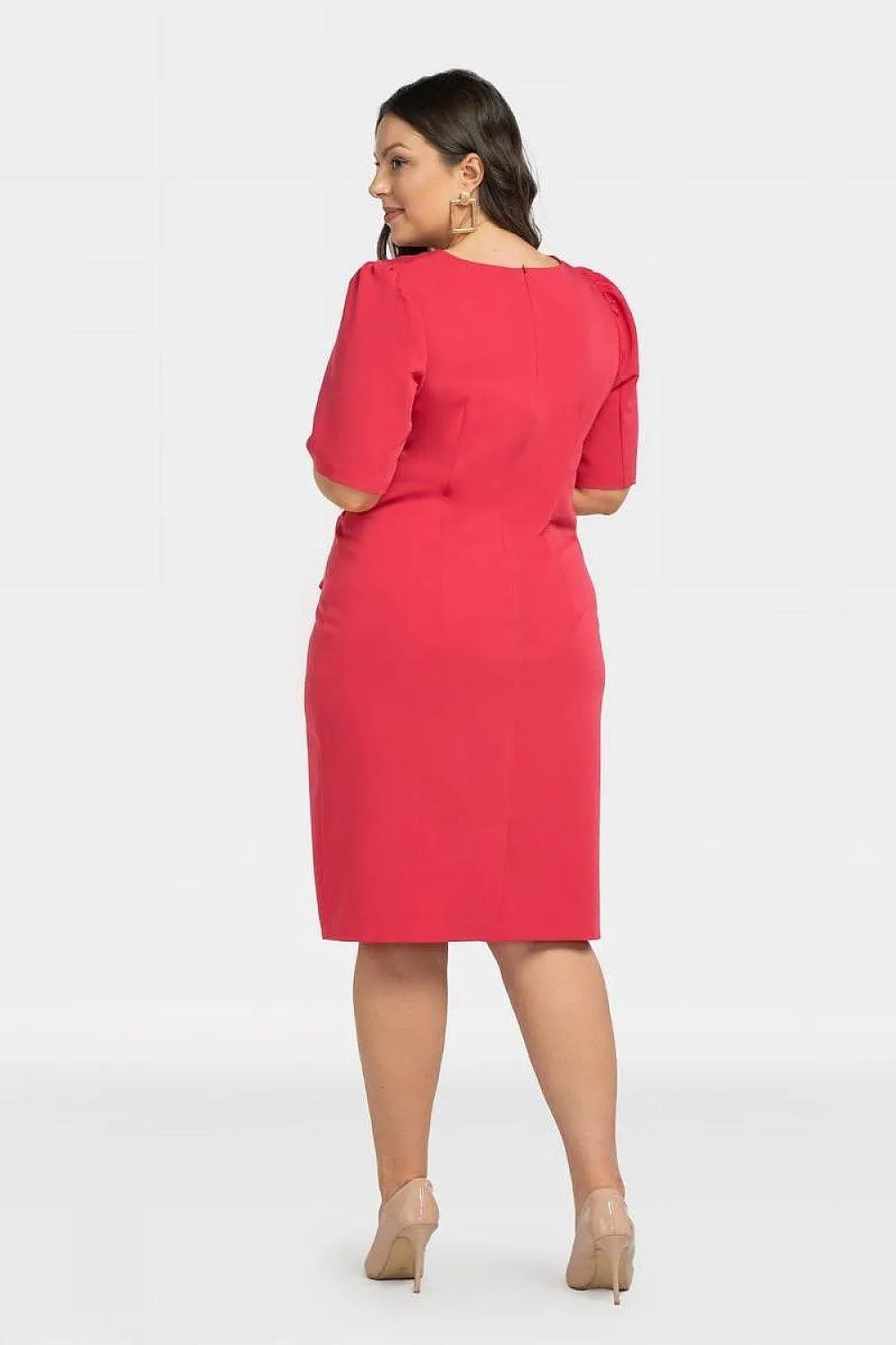 Chic Ruffled Plus Size Marga Pencil Dress