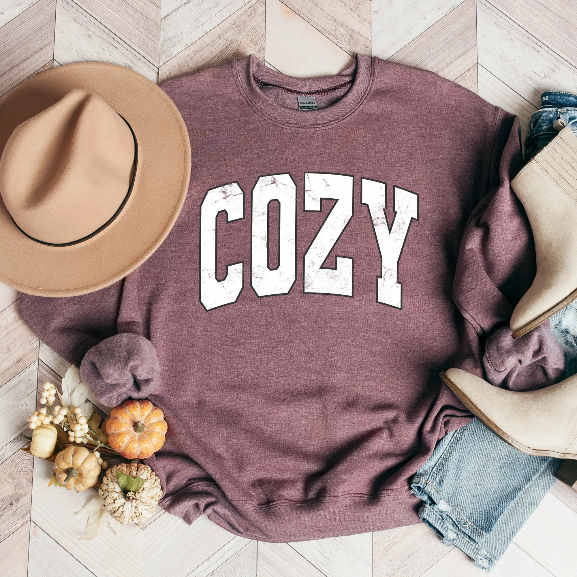 Cozy Worn Varsity | Sweatshirt