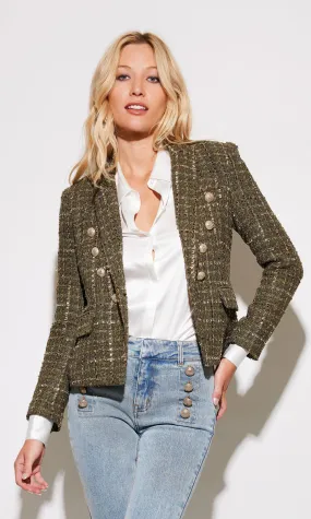 DELILAH TWEED BLAZER - ARMY MULTI