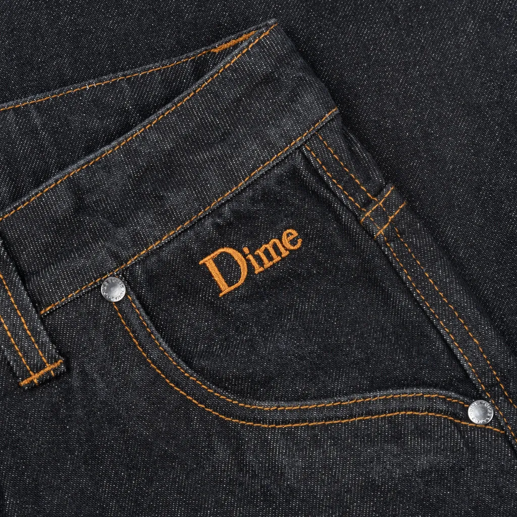 Dime Classic Relaxed Denim Pants - Black Washed