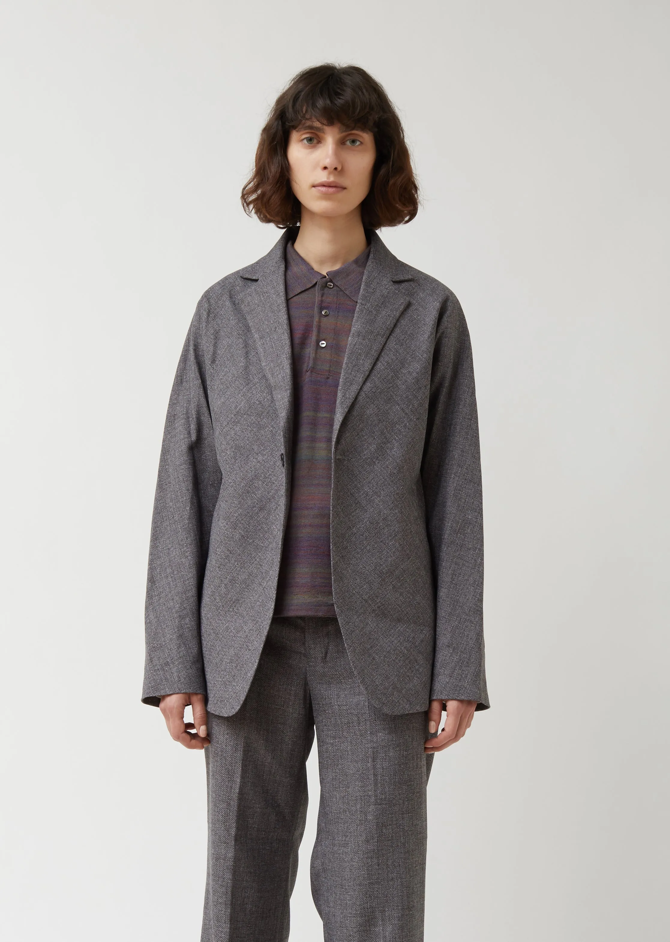 Elastic Poly Tweed Miles Jacket