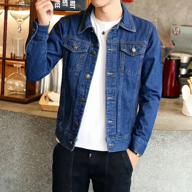 Light blue men's denim jacket