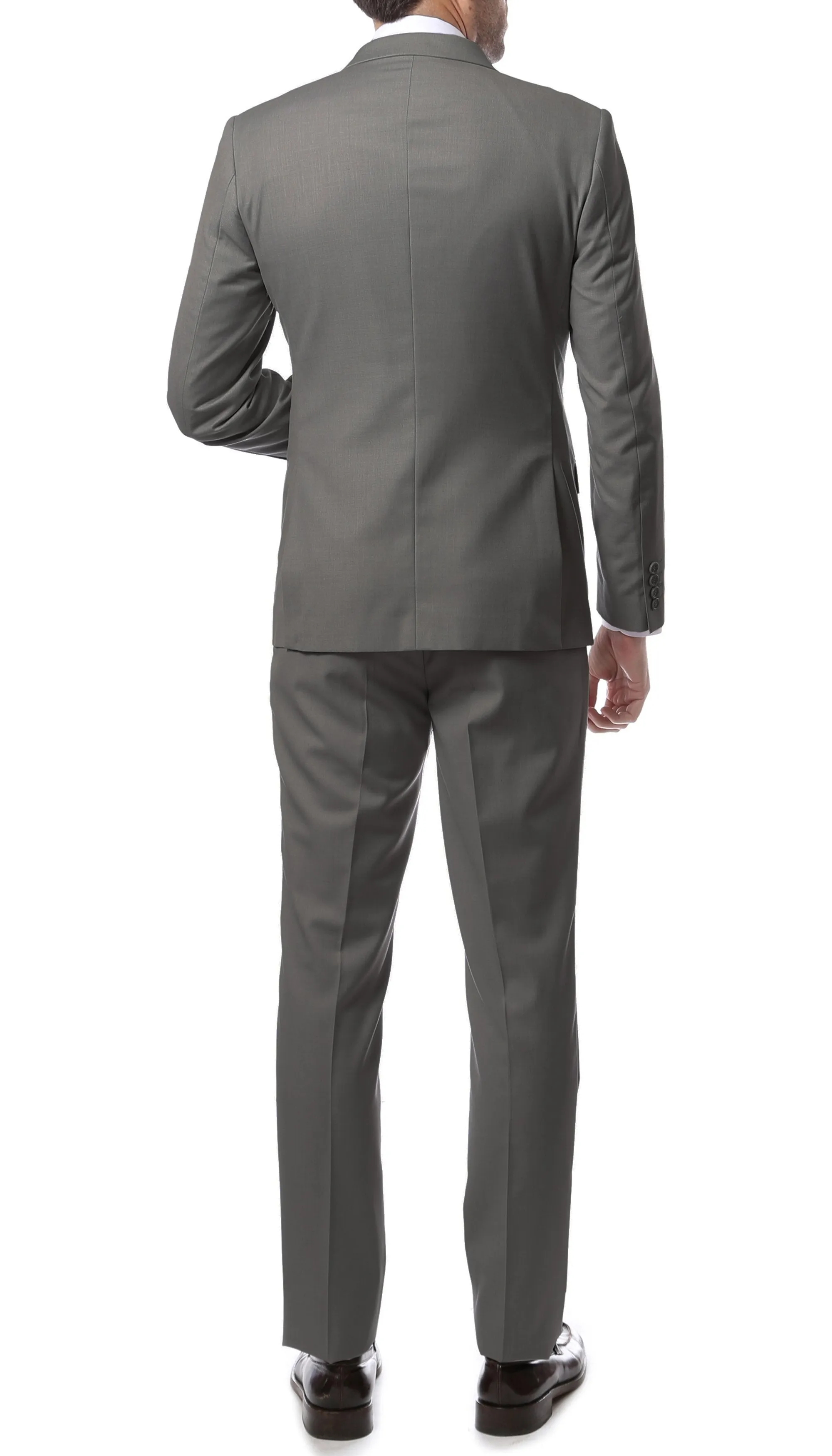 Mens ZNL22S 2pc 2 Button Slim Fit Grey Zonettie Suit