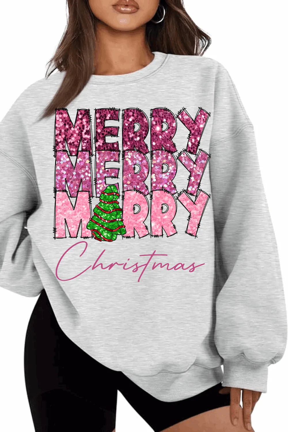 Merry Christmas festive Crewneck Holiday Sweatshirt