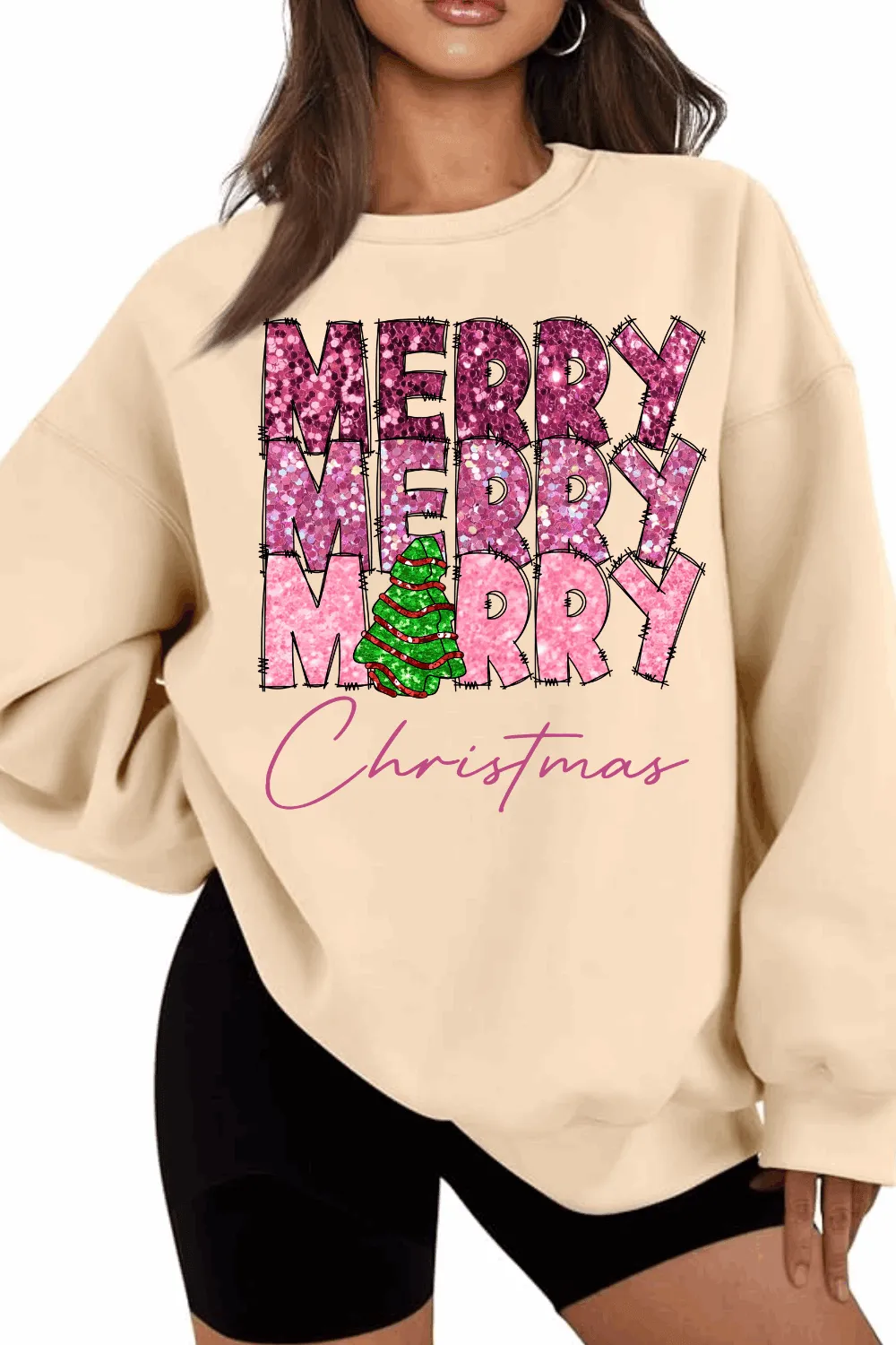 Merry Christmas festive Crewneck Holiday Sweatshirt