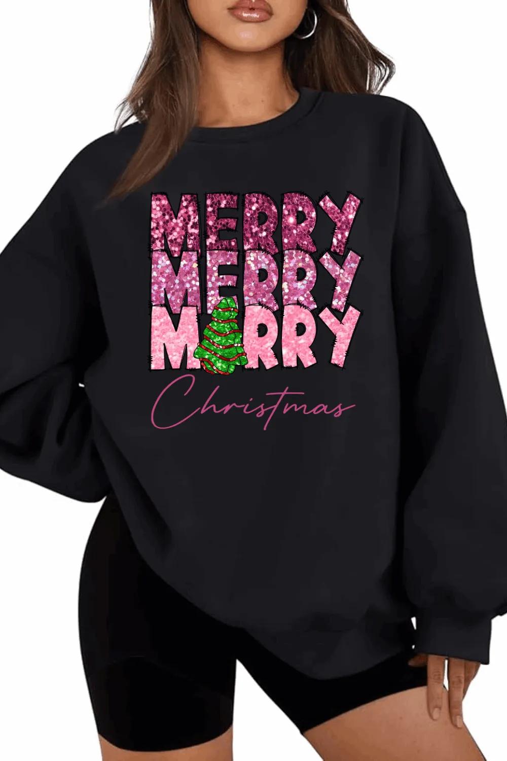 Merry Christmas festive Crewneck Holiday Sweatshirt