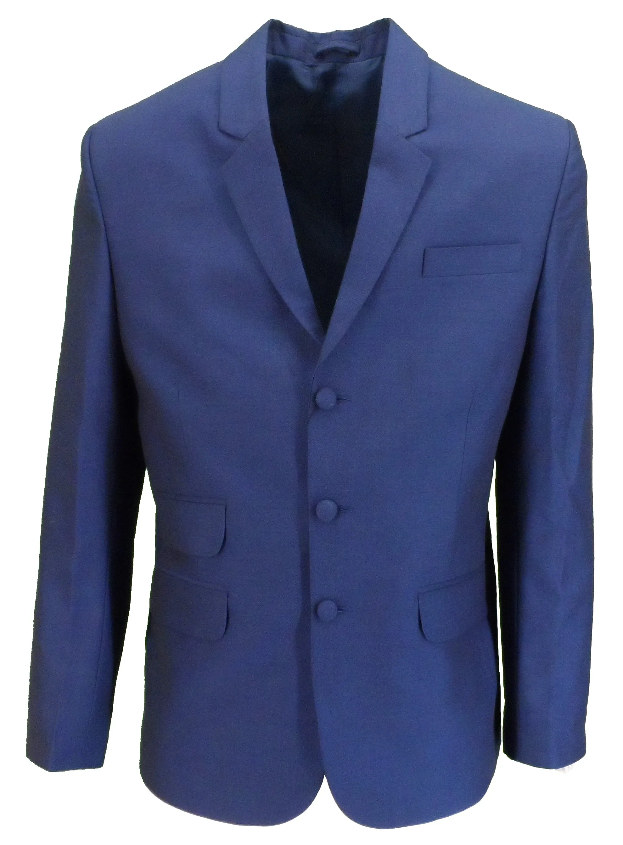 Relco Mens Tonic Retro Mod Suits Blue/Black