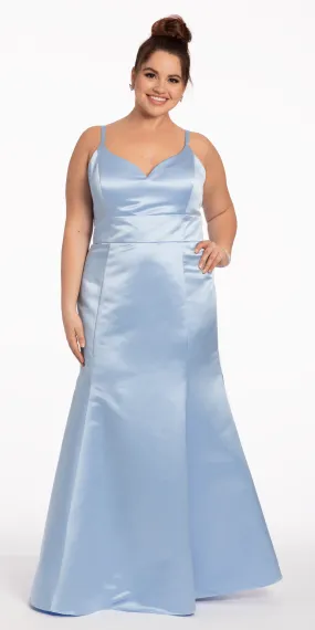 Satin Mermaid Sweetheart Dress - Plus